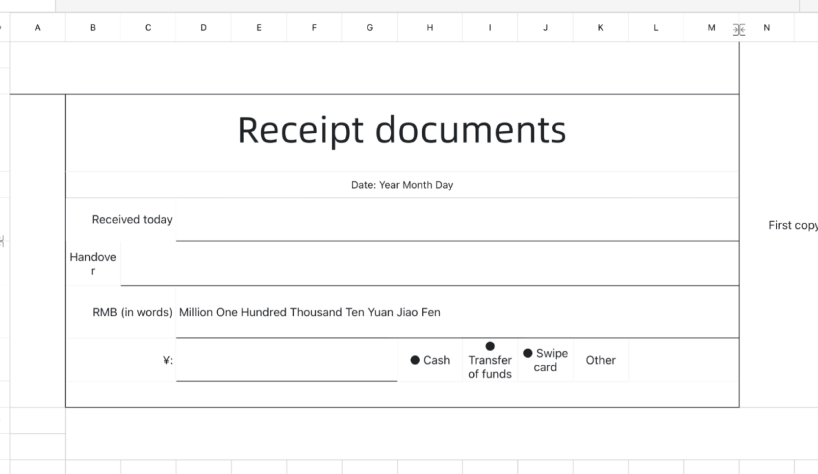 Receipt documents 1